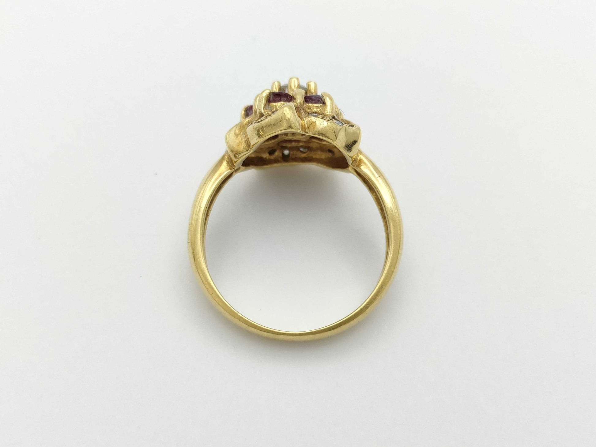 R0.73ct D0.20ct K18 4.9g Ring 