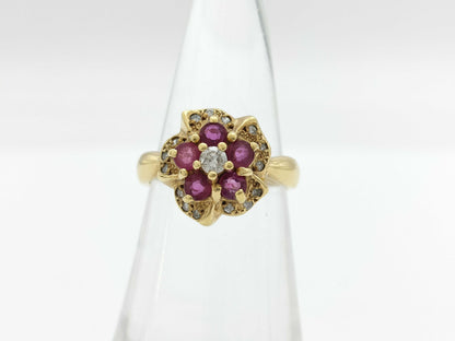 R0.73ct D0.20ct K18 4.9g Ring 