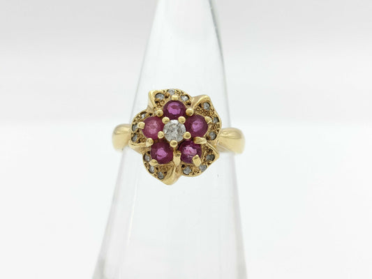 R0.73ct D0.20ct K18 4.9g Ring 