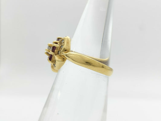 R0.73ct D0.20ct K18 4.9g Ring 