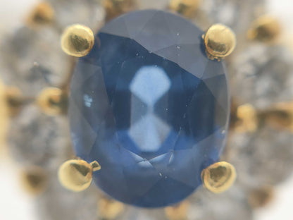 Sapphire and Diamond 18K 3.5g Ring 