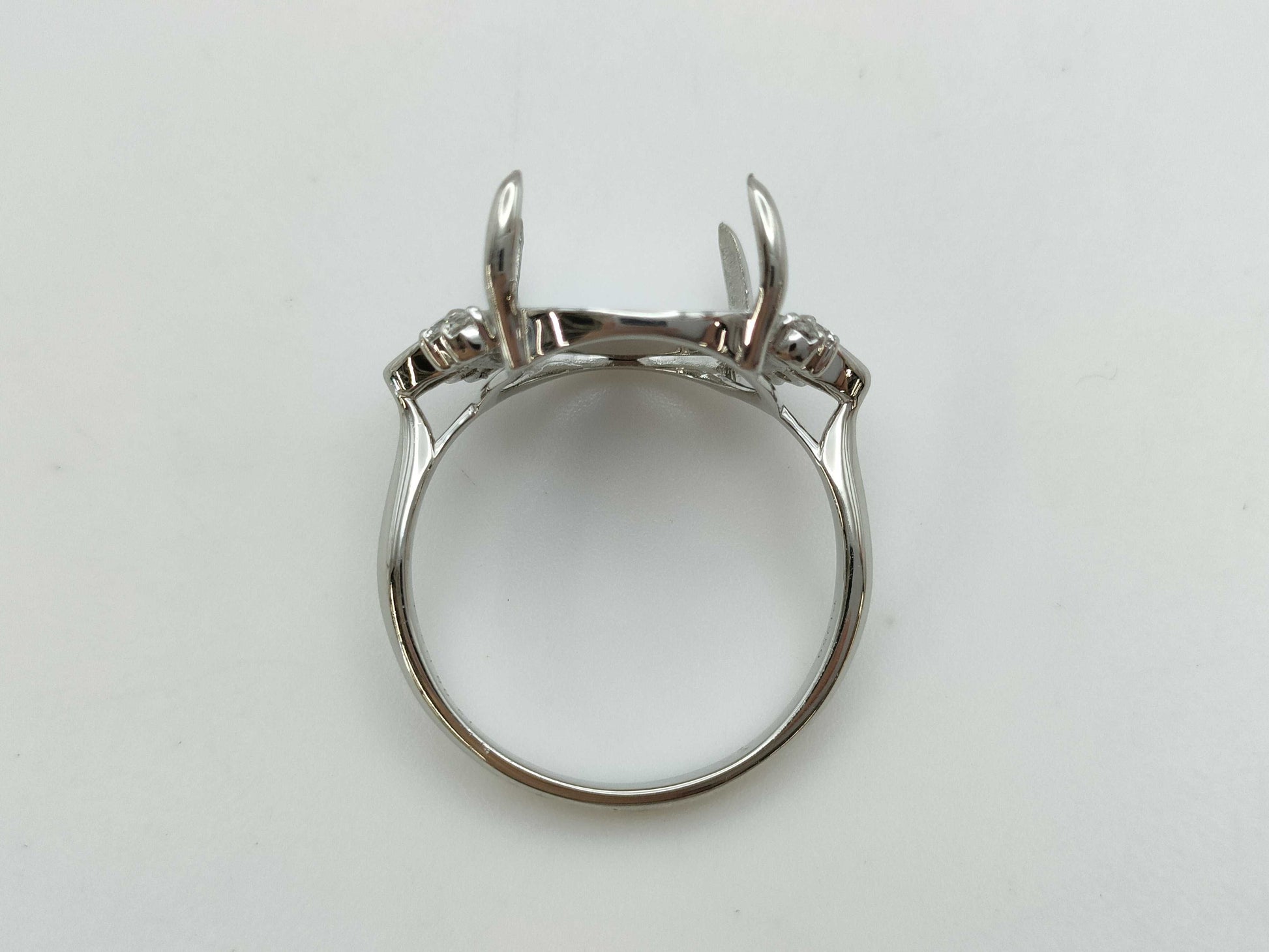 Empty D0.24ct Pt950 8.4g Ring 