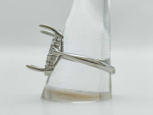 Empty D0.24ct Pt950 8.4g Ring 