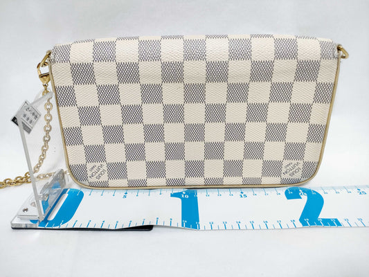 LOUIS VUITTON RFID Unverifiable Damier Azur LOUIS VUITTON Felicie Shoulder Bag