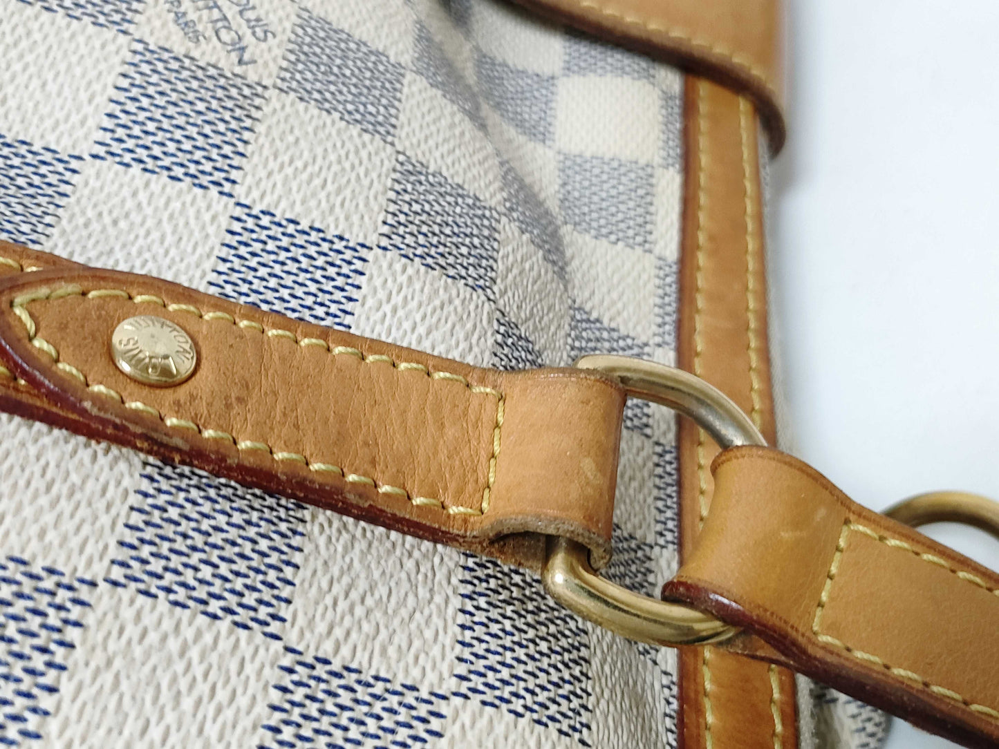 LOUIS VUITTON RFID Unverified VI4099 Damier Azur Stresa Tote Bag