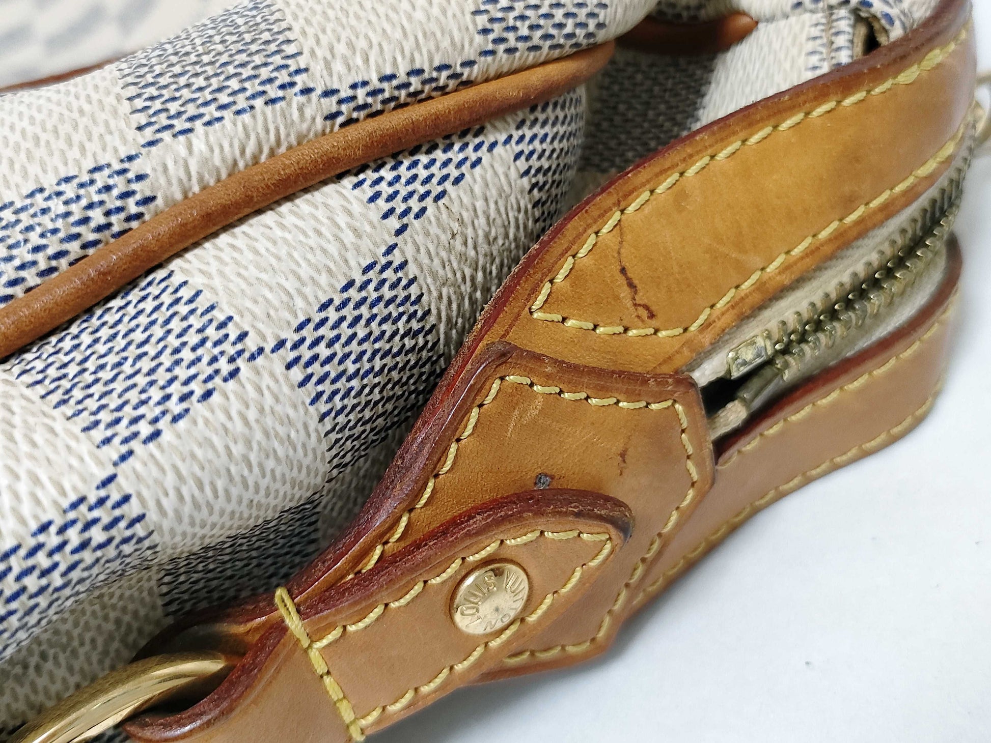 LOUIS VUITTON RFID Unverified VI4099 Damier Azur Stresa Tote Bag
