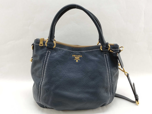 PRADA PRADA Tote Dark blue handbag