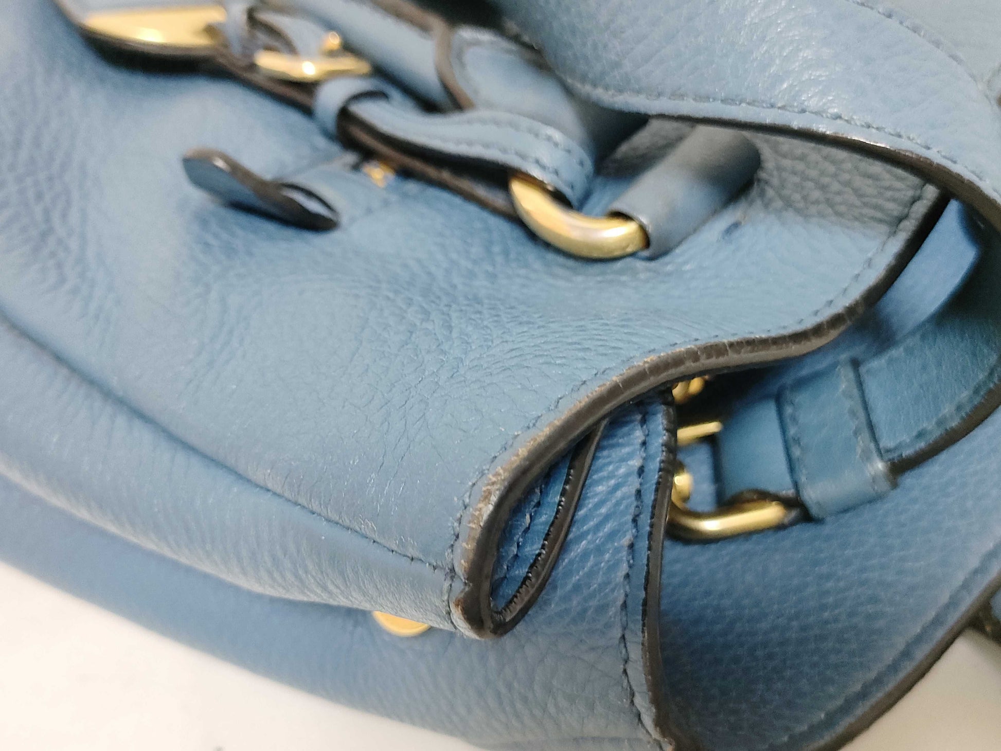 PRADA PRADA Tote Blue Handbag