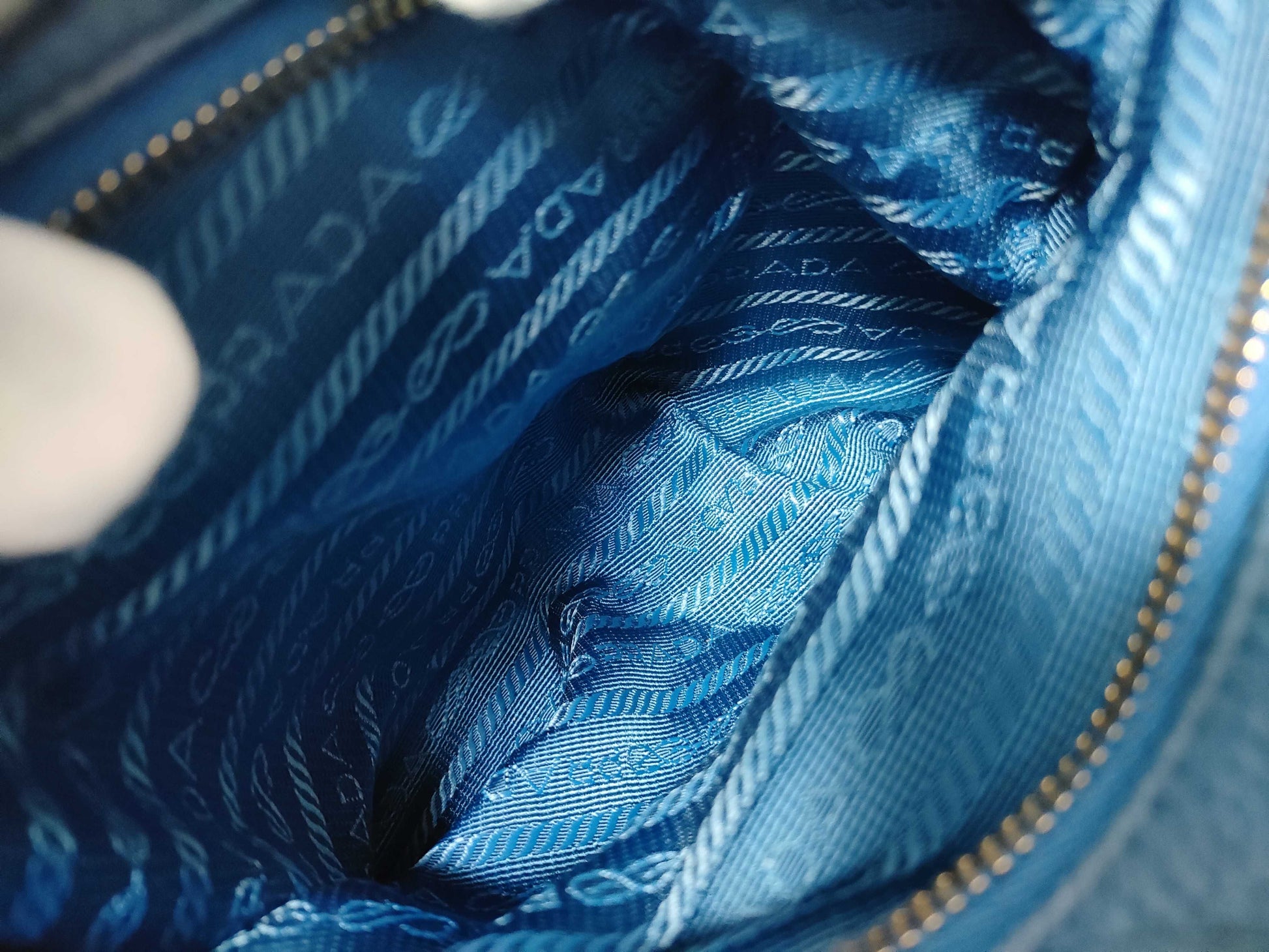 PRADA PRADA Tote Blue Handbag