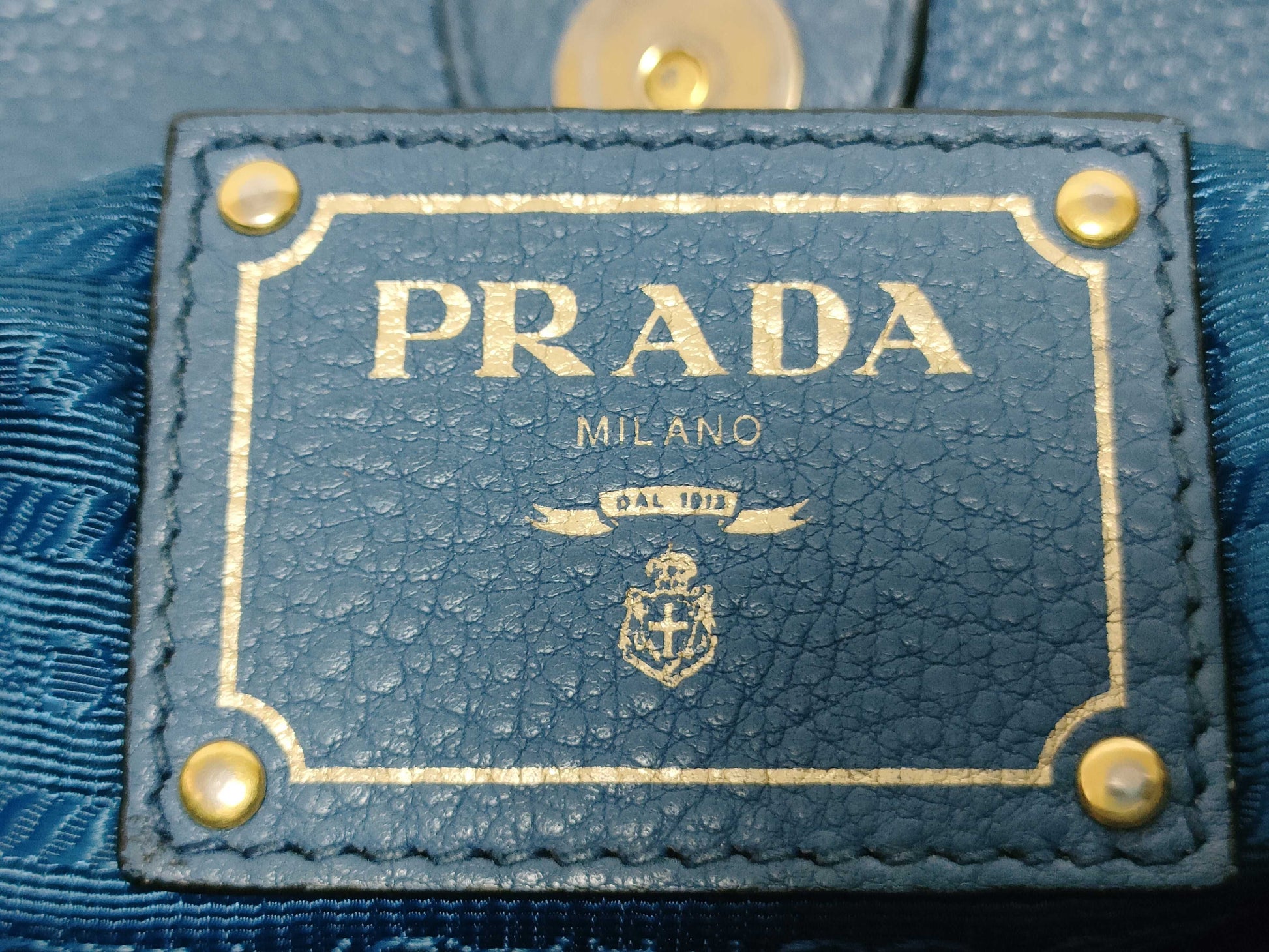 PRADA PRADA Tote Blue Handbag