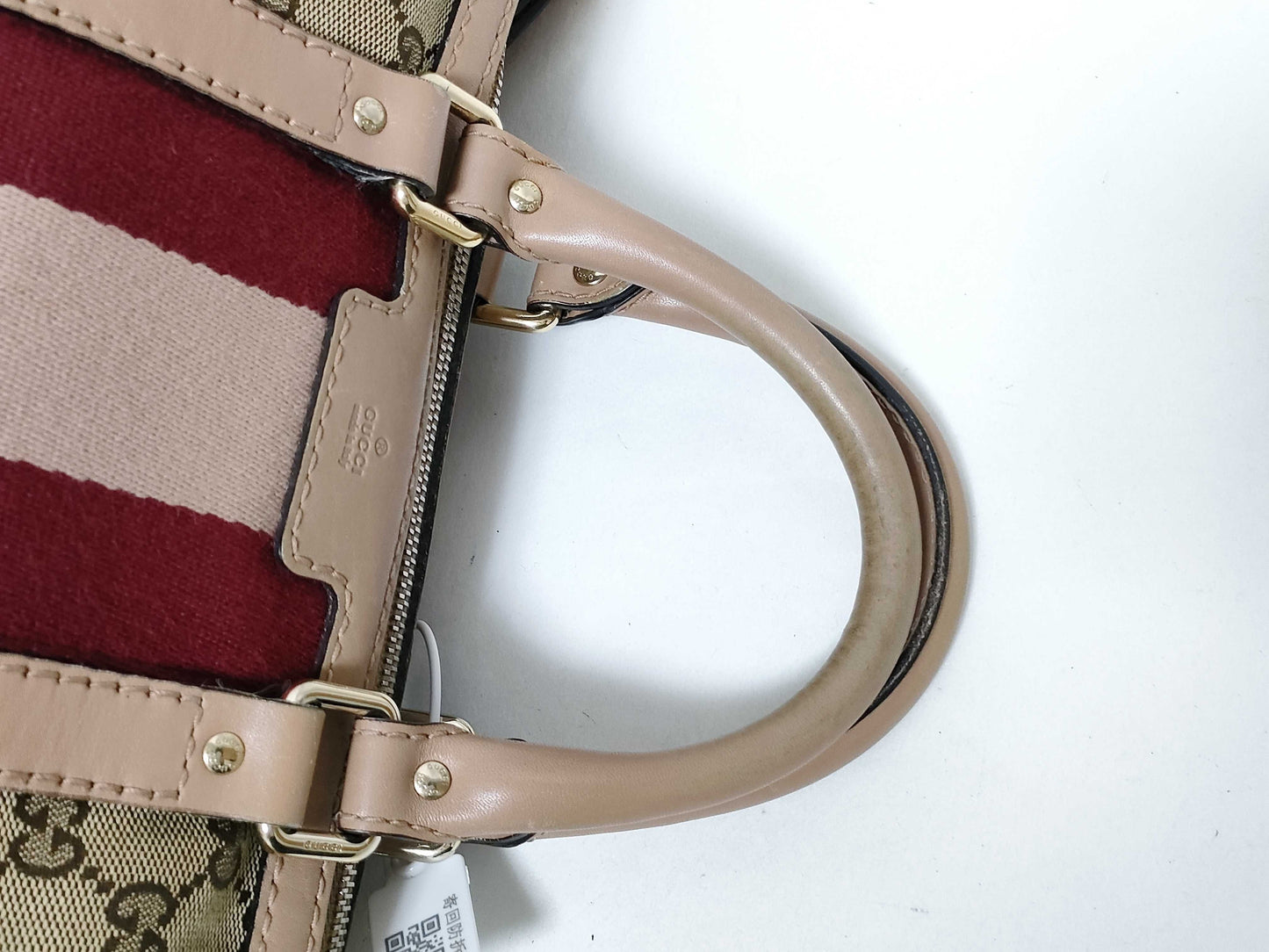 GUCCI GG Canvas GUCCI Boston Pink Handbag