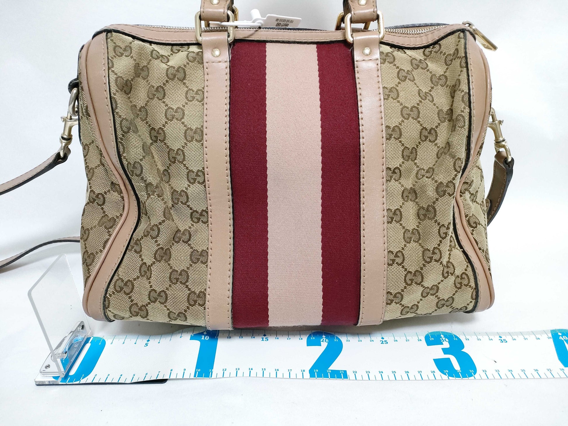 GUCCI GG Canvas GUCCI Boston Pink Handbag
