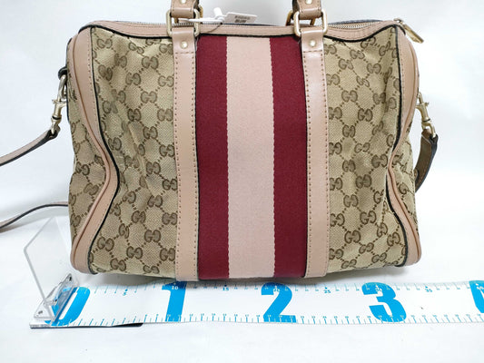 GUCCI GG Canvas GUCCI Boston Pink Handbag