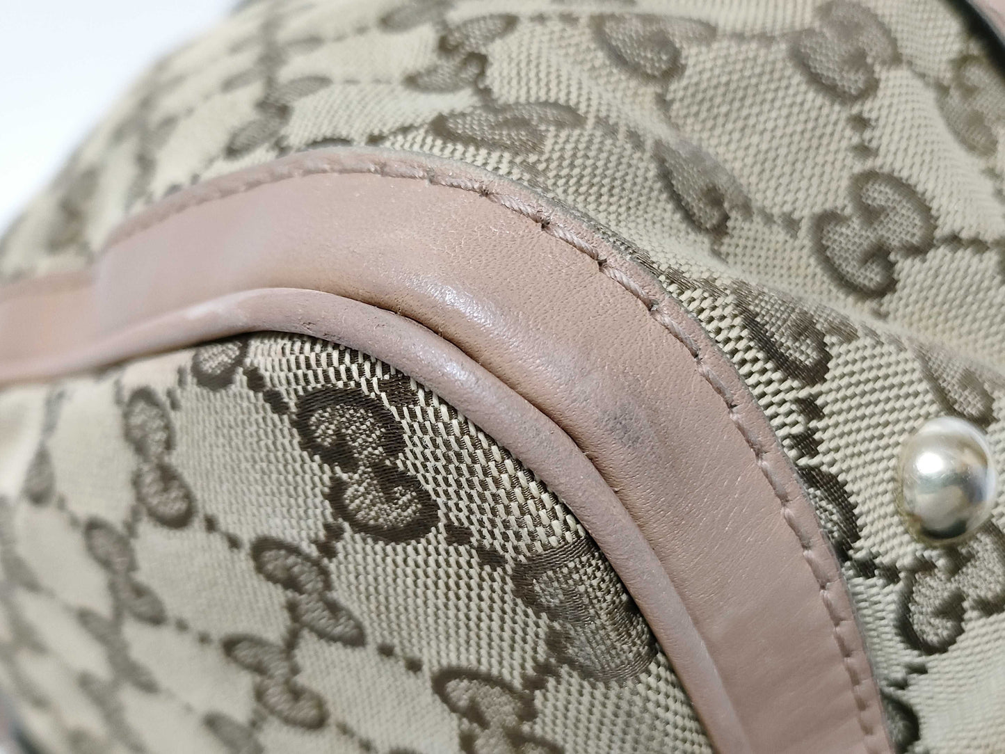 GUCCI GG Canvas GUCCI Boston Pink Handbag