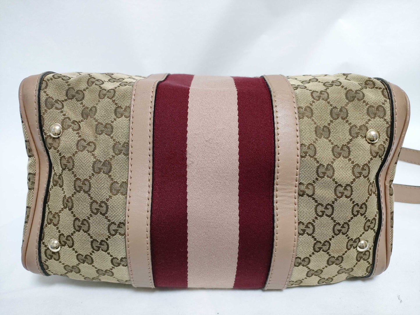 GUCCI GG Canvas GUCCI Boston Pink Handbag