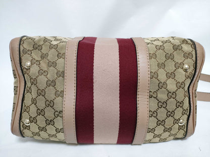 GUCCI GG Canvas GUCCI Boston Pink Handbag