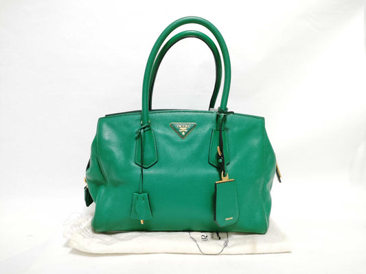 PRADA PRADA Tote Green Tote Bag