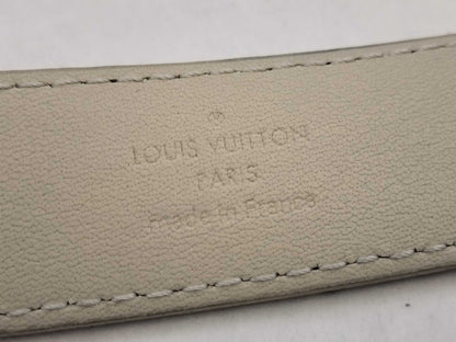 LOUIS VUITTON Unconfirmed Damier Azur Centurion with LV Initials, Damier Azur M9268 Belt