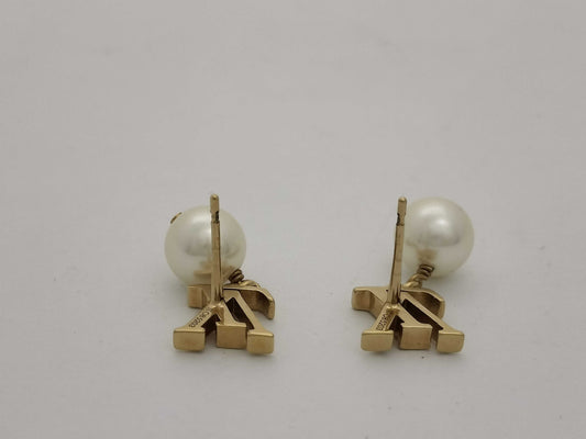 LOUIS VUITTON Earrings LV Iconic Louisa Pearl GP Gold M01585 Earrings