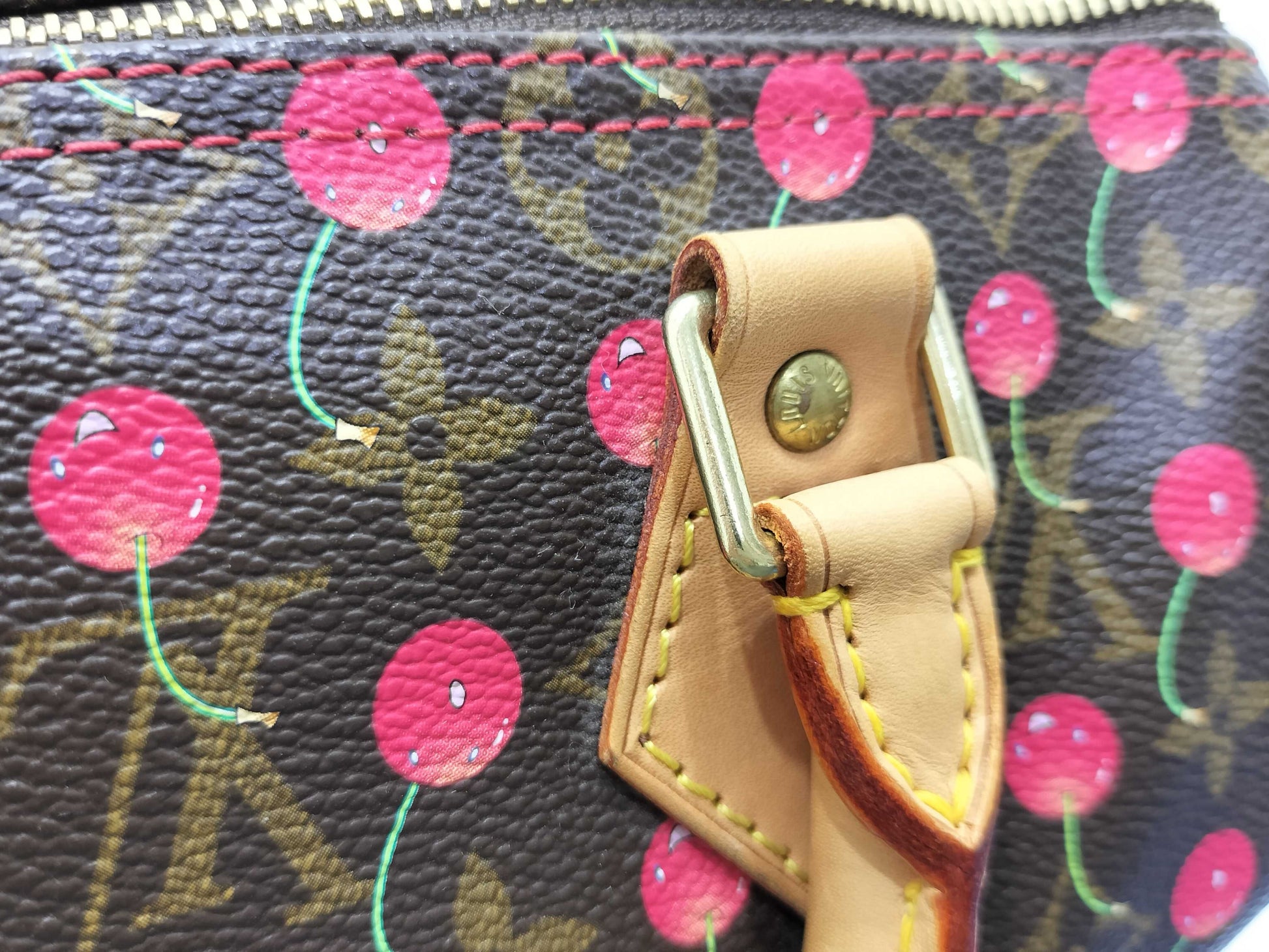 LOUIS VUITTON M95009 Monogram Cherry Handbag by Takashi Murakami Speedy 25 Monogram Cherry Handbag M95009