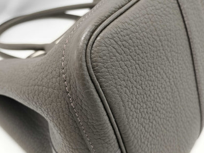 HERMES Garden Party PM Negonda Eucalyptus B engraved tote bag
