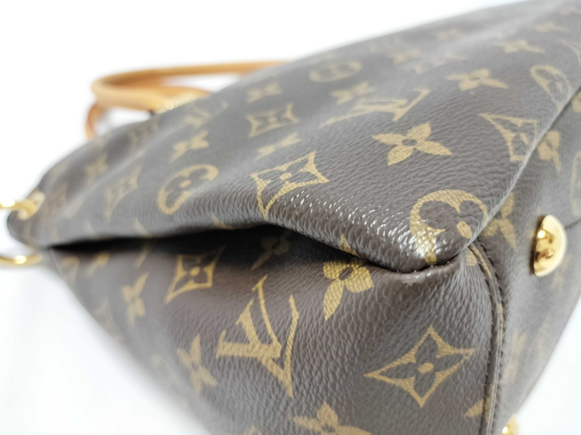 LOUIS VUITTON Monogram 2-Way Handbag with Stitching, Pallas Handbag