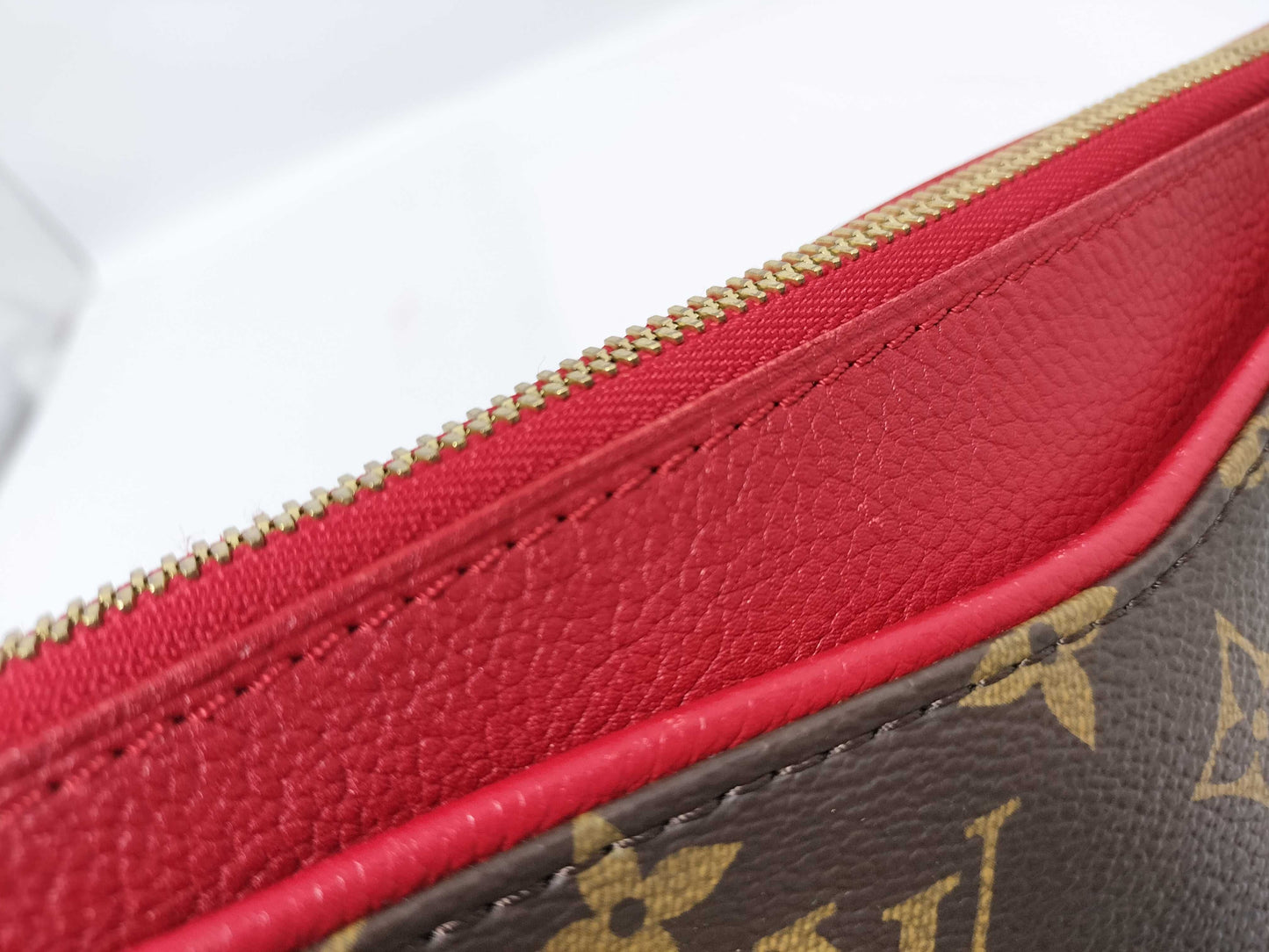 LOUIS VUITTON Monogram 2-Way Handbag with Stitching, Pallas Handbag