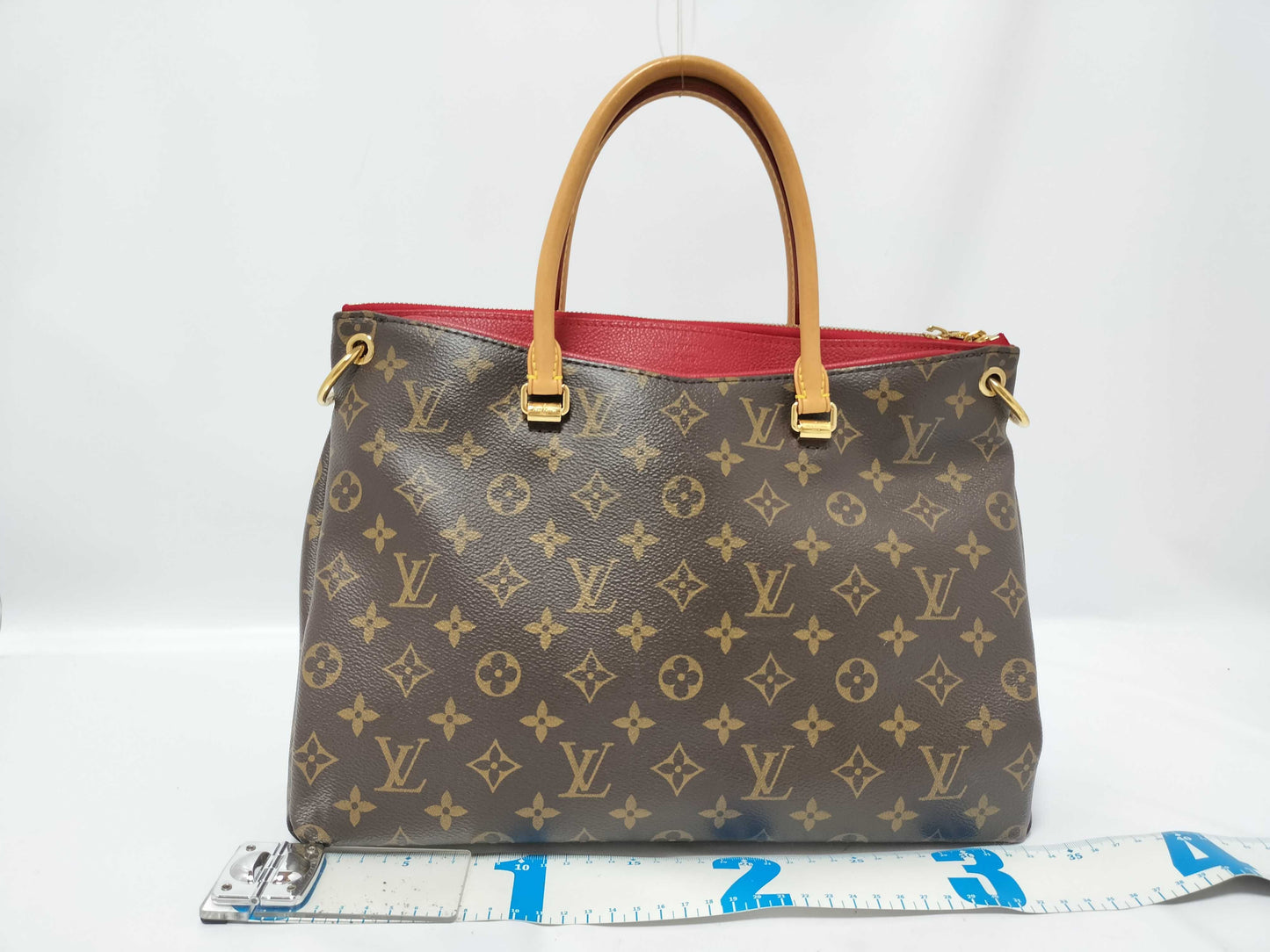 LOUIS VUITTON Monogram 2-Way Handbag with Stitching, Pallas Handbag