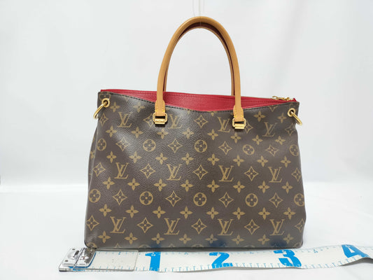 LOUIS VUITTON Monogram 2-Way Handbag with Stitching, Pallas Handbag