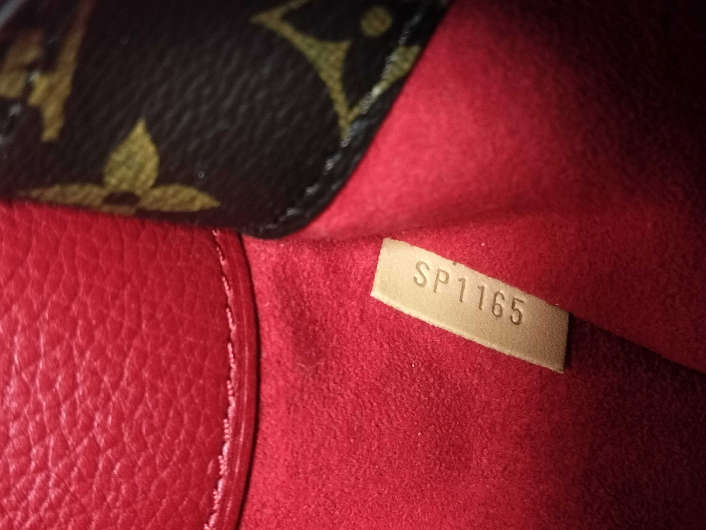 LOUIS VUITTON Monogram 2-Way Handbag with Stitching, Pallas Handbag