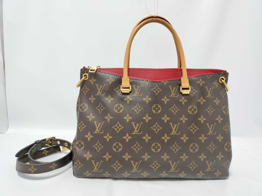 LOUIS VUITTON Monogram 2-Way Handbag with Stitching, Pallas Handbag