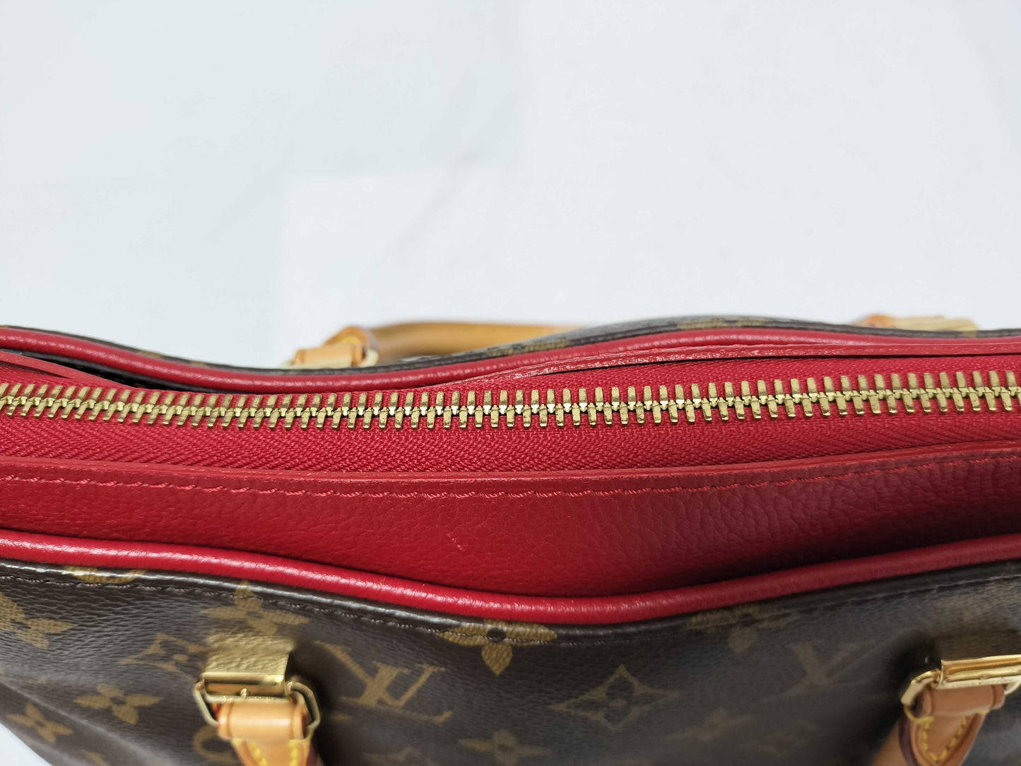 LOUIS VUITTON Monogram 2-Way Handbag with Stitching, Pallas Handbag