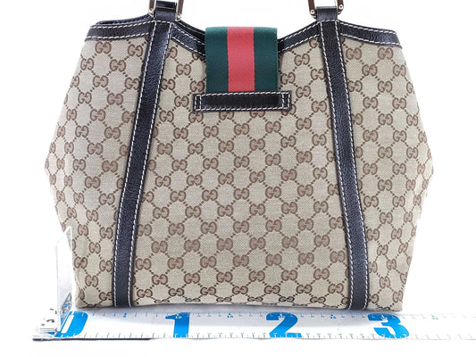 GUCCI GG Canvas Tote Bag, Sherry Line A