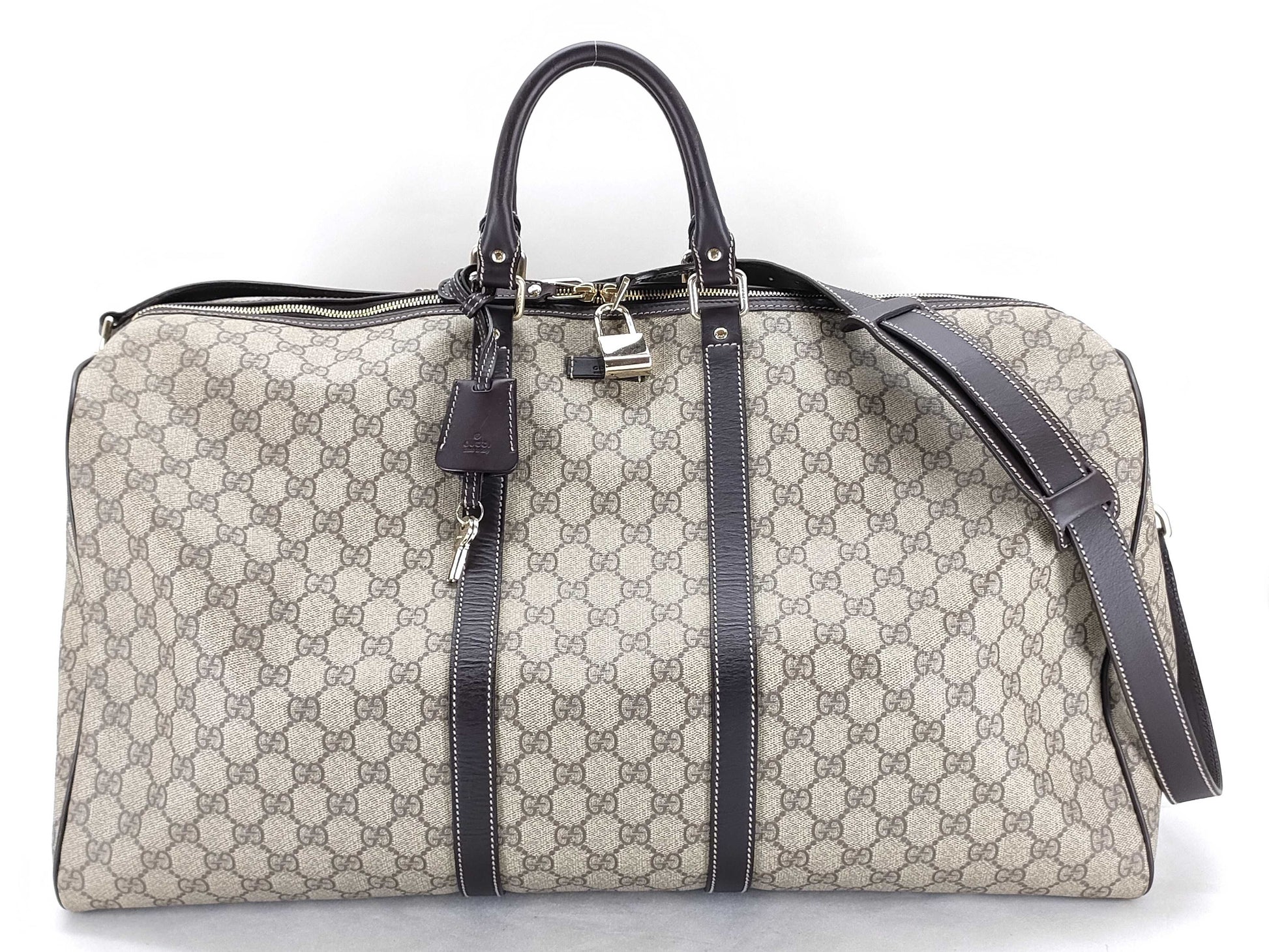 GUCCI GG Gucci GG Supreme Gucci Boston Bag with ST Boston Bag