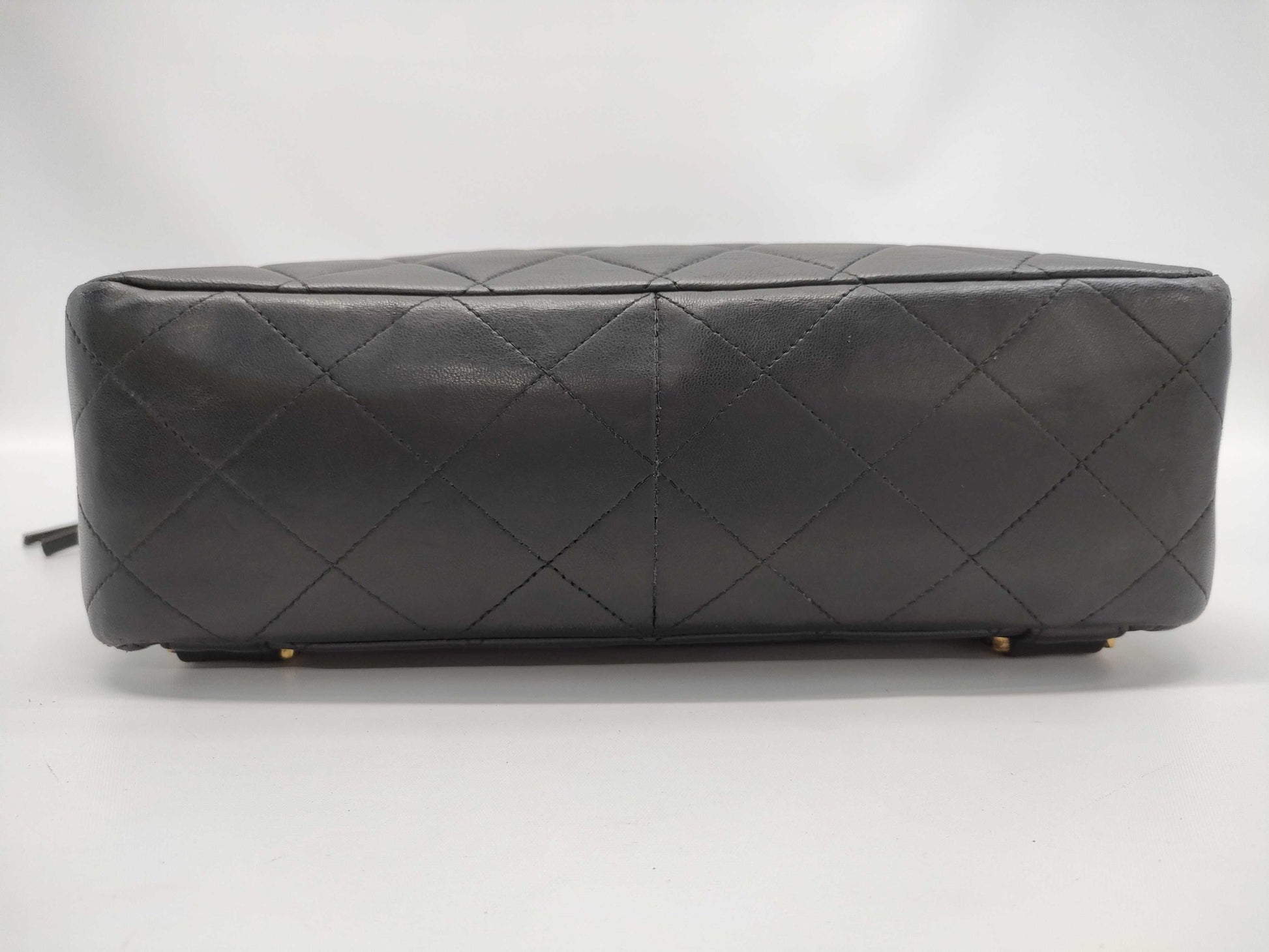 CHANEL Lambskin Black Backpack with Seal