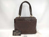 CHANEL Brown Lambskin Matelasse Handbag with Seal and Card
