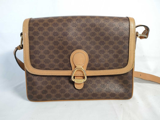 CELINE Macadam Shoulder Bag with Hardware