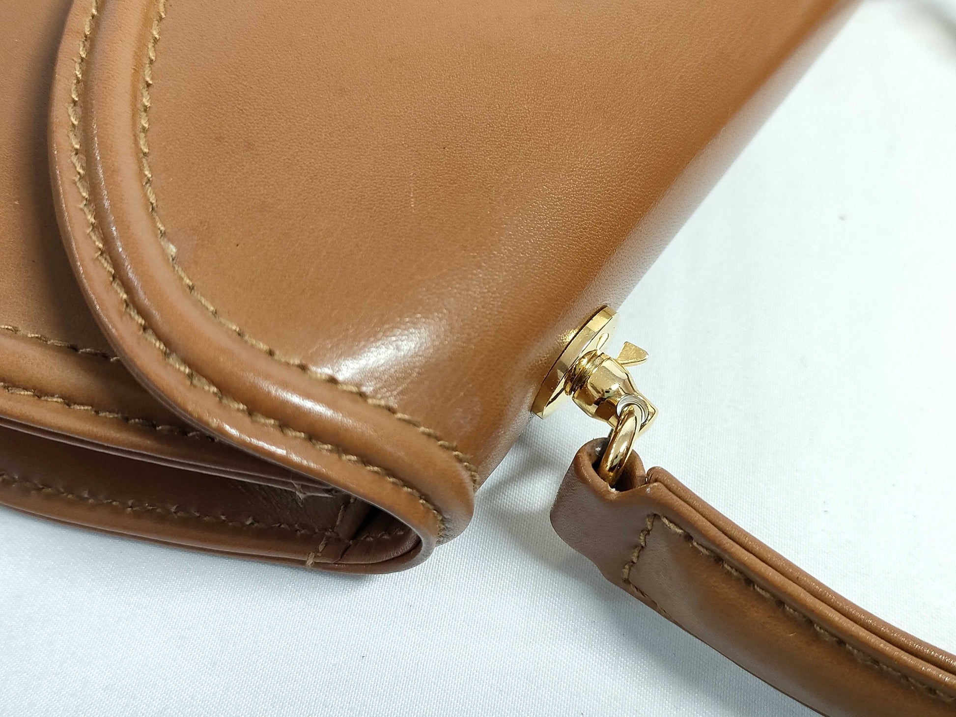 Tiffany & Co. Tiffany Leather 2-Way Handbag with Stud Earrings, Brown, with Box