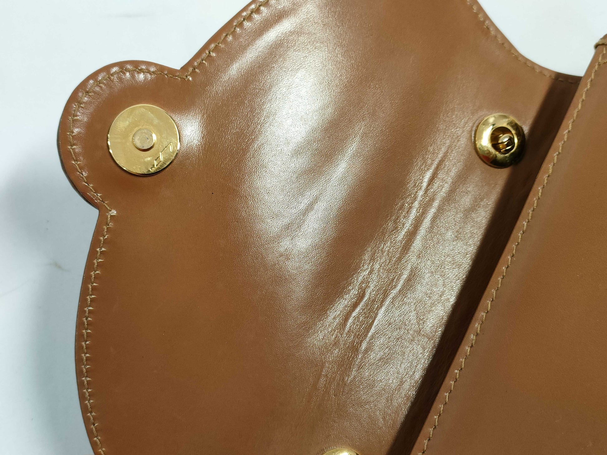 Tiffany & Co. Tiffany Leather 2-Way Handbag with Stud Earrings, Brown, with Box