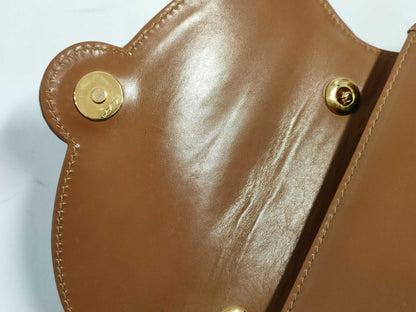 Tiffany & Co. Tiffany Leather 2-Way Handbag with Stud Earrings, Brown, with Box
