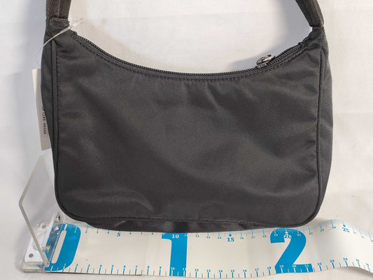 PRADA nylon handbag with triangle logo, black