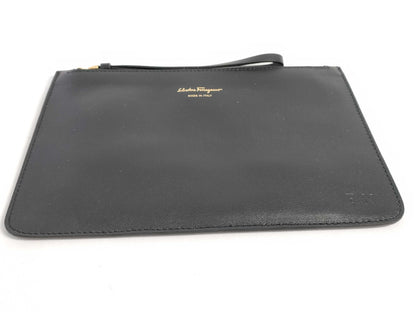 Salvatore Ferragamo black pouch with case