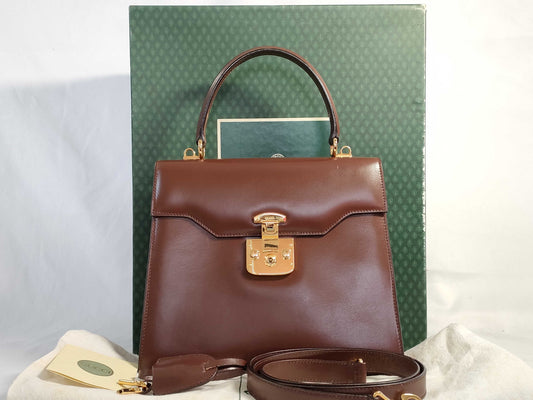 GUCCI Ladylock Brown Handbag with ST 000.23.0258