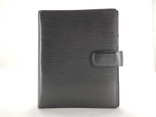 LOUIS VUITTON RFID Unverifiable TH4087 Epi Louis Vuitton Agenda GM Black Notebook Cover