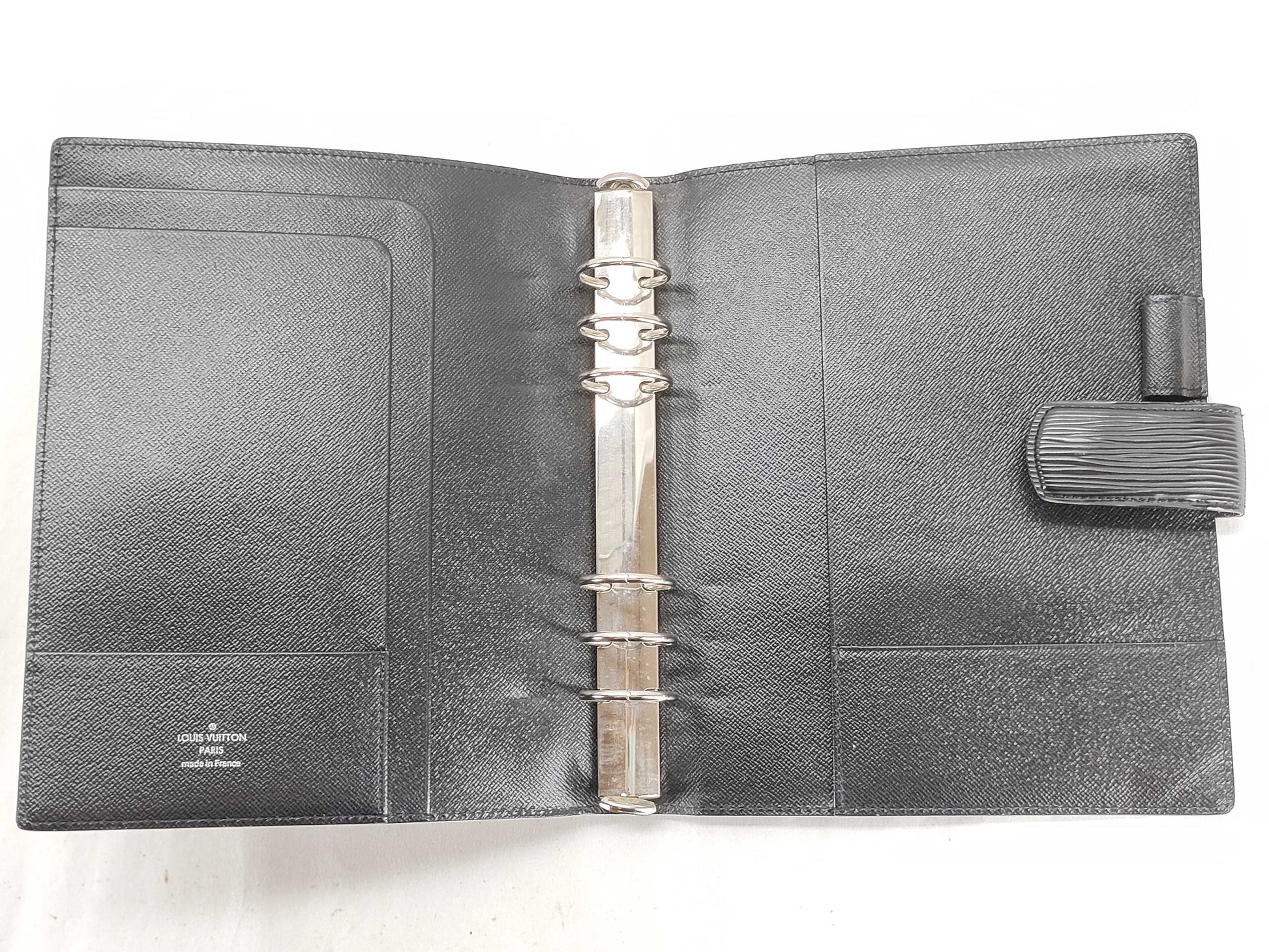 LOUIS VUITTON RFID Unverifiable TH4087 Epi Louis Vuitton Agenda GM Black Notebook Cover