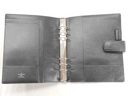 LOUIS VUITTON RFID Unverifiable TH4087 Epi Louis Vuitton Agenda GM Black Notebook Cover