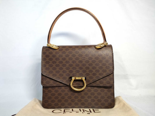 CELINE Macadam Double Flap Handbag with Gancini Hardware