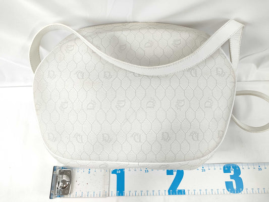 Dior PVC Old Shoulder Bag White