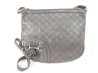 GUCCI Guccissima Interlocking Shoulder Bag