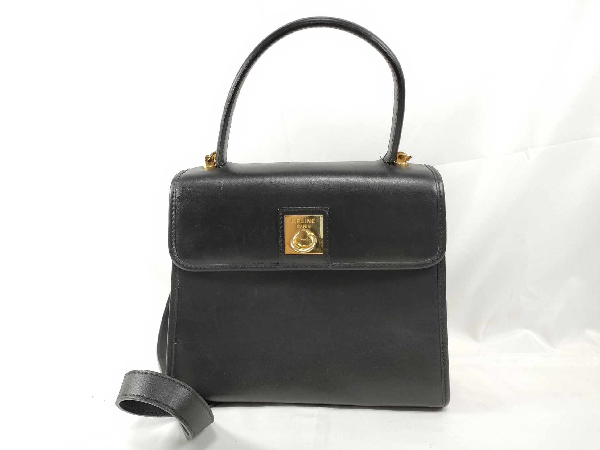 CELINE Gancini Top Handle 2-Way Shoulder Bag/Handbag